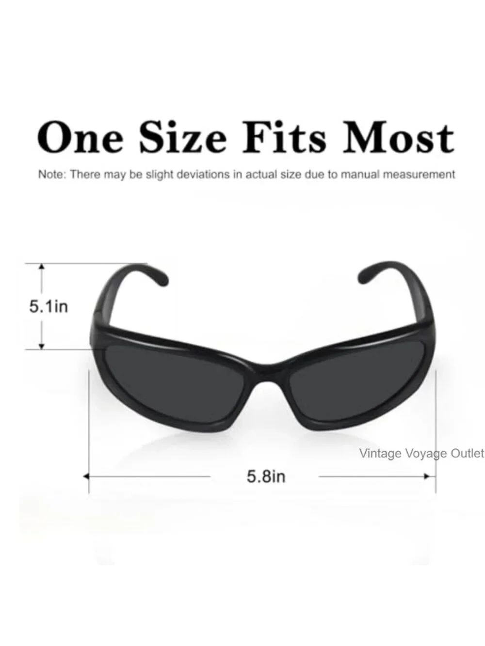 Y2K Wrap Around Sunglasses Retro 90s Futuristic UV Protection Driving